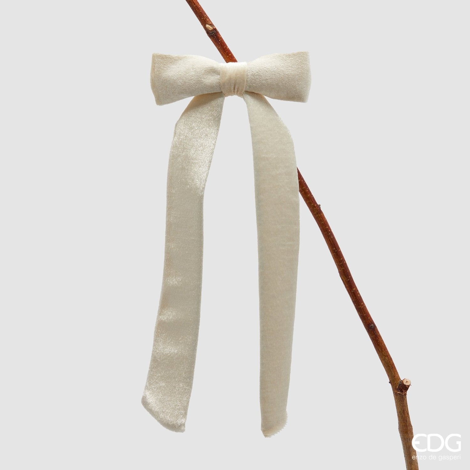 Edg - fiocco in velluto clip panna | rohome | Rohome