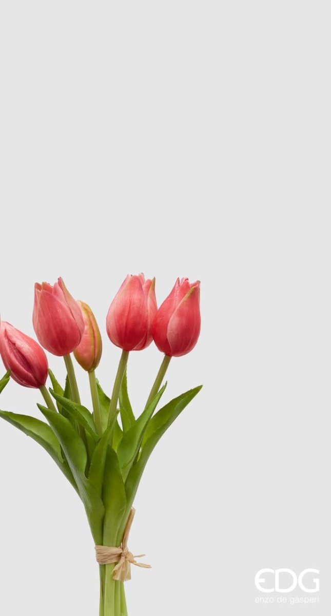 Edg - mazzo tulipano rosa h 26cm | rohome
