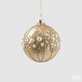 Edg - Palla di natale light gold con perle d.10cm| Rohome | Rohome