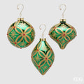 Edg - Pallina di natale verde, oro e rubino | Rohome | Rohome