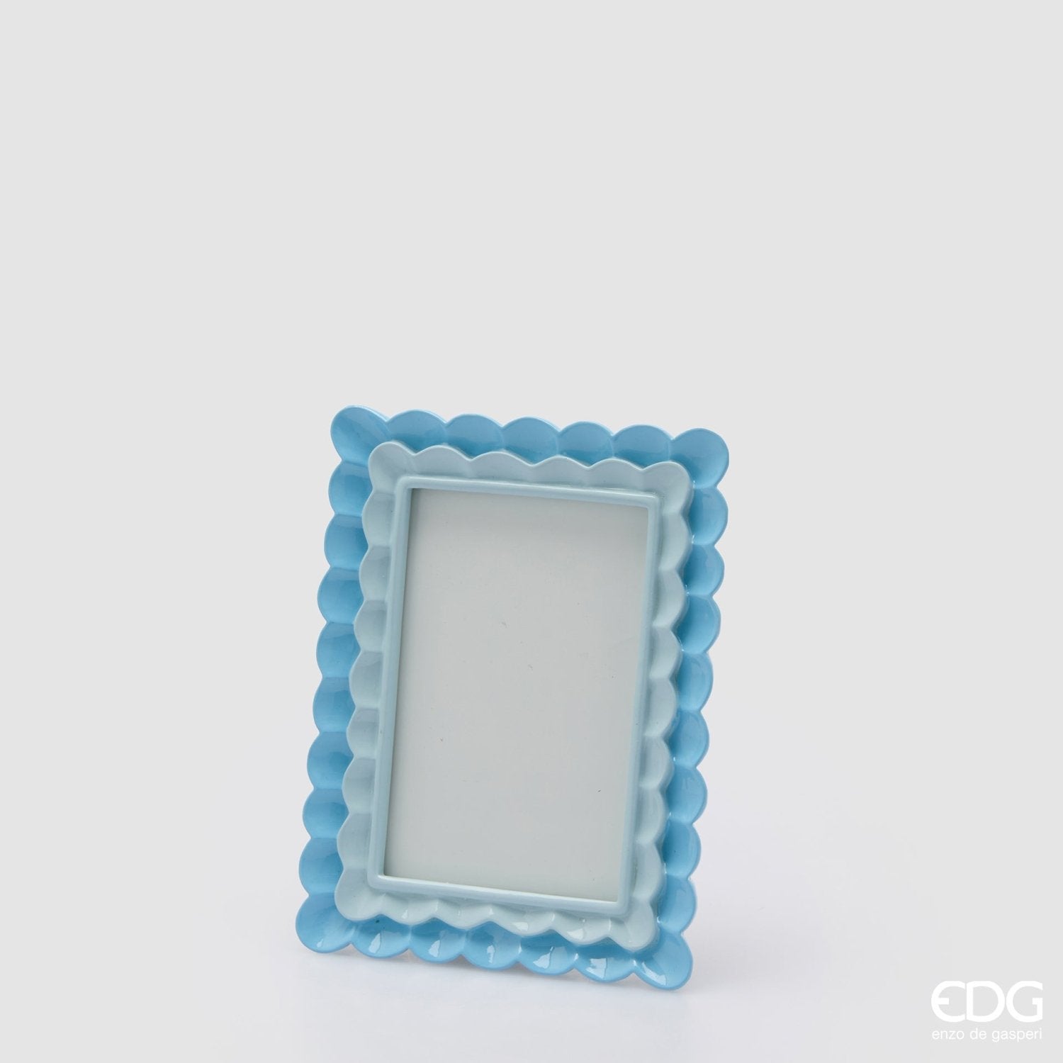Edg - Portafoto blaze rettangolare azzurro h.20cm | Rohome | Rohome