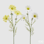 Edg - Ramo artificiale margherita 3 fiori bianco / giallo | Rohome | Rohome