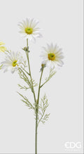 Edg - Ramo artificiale margherita 3 fiori bianco / giallo | Rohome | Rohome