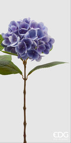 Edg - Ramo artificiale ortensia nobile verde/viola e viola h.60cm | Rohome | Rohome