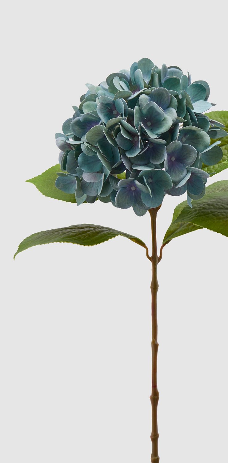 Edg - Ramo artificiale ortensia nobile verde/viola e viola h.60cm | Rohome | Rohome
