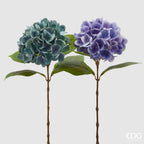 Edg - Ramo artificiale ortensia nobile verde/viola e viola h.60cm | Rohome | Rohome