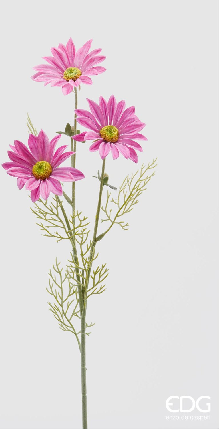 Edg - Ramo di margherita rosa 3 fiori h.65cm | Rohome | Rohome