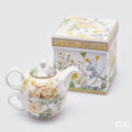Edg - Teiera con tazza in fine porcellana decoro fiori | Rohome | Rohome