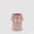 Edg - Vaso cilindro conigli Pasqua rosa h.19cm | Rohome | Rohome
