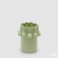 Edg - Vaso cilindro conigli Pasqua verde h.19cm | Rohome | Rohome