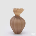 Edg - Vaso flow sinuoso in vetro marrone H.30.5cm | Rohome | Rohome