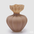 Edg - Vaso flow sinuoso in vetro marrone H.32cm | Rohome | Rohome