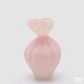 Edg - Vaso flow sinuoso in vetro rosa H.30.5cm | Rohome | Rohome