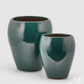 Edg - Vaso glaze bomb in terracotta blu con foro uso esterno | Rohome | Rohome