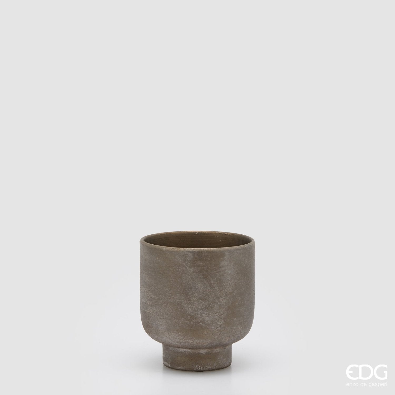 Edg - Vaso Lanzarote in terracotta bronzo con piede | Rohome | Rohome