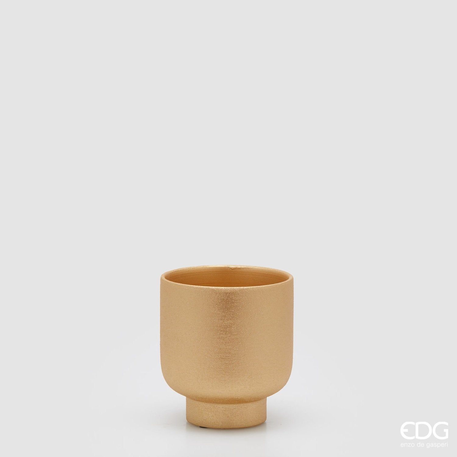 Edg - Vaso Lanzarote in terracotta gold con piede | Rohome | Rohome
