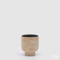 Edg - Vaso Lanzarote in terracotta light gold con piede | Rohome | Rohome