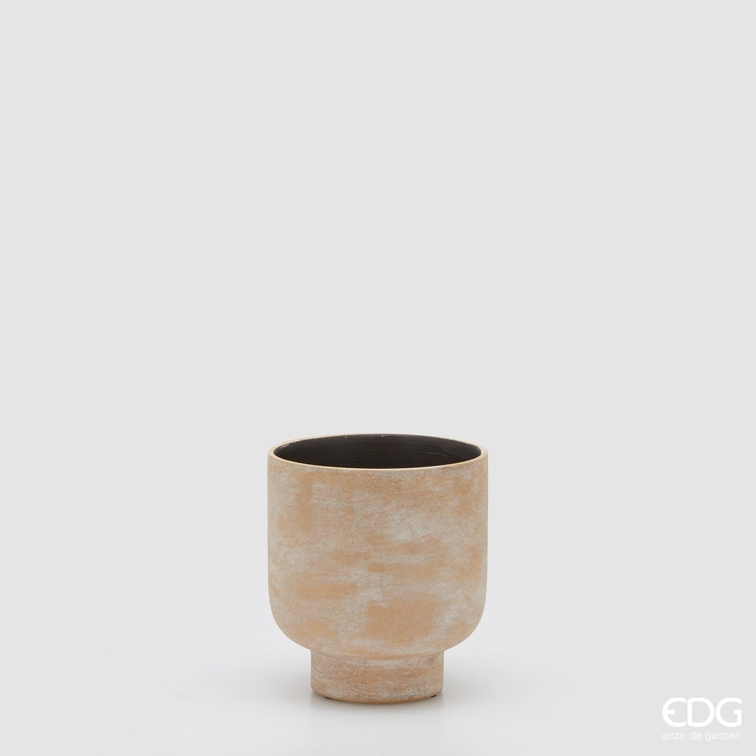 Edg - Vaso Lanzarote in terracotta light gold con piede | Rohome | Rohome