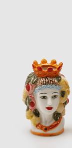 Edg - Vaso testa sicily in ceramica multicolor h.15cm | Rohome | Rohome