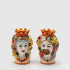 Edg - Vaso testa sicily in ceramica multicolor h.15cm | Rohome | Rohome
