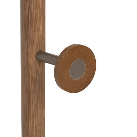 Appendiabiti in legno, acciaio e marmo h.175cm | rohome