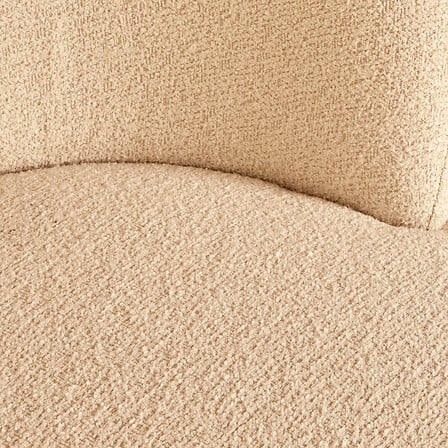 Poltrona in tessuto beige girevole | Rohome