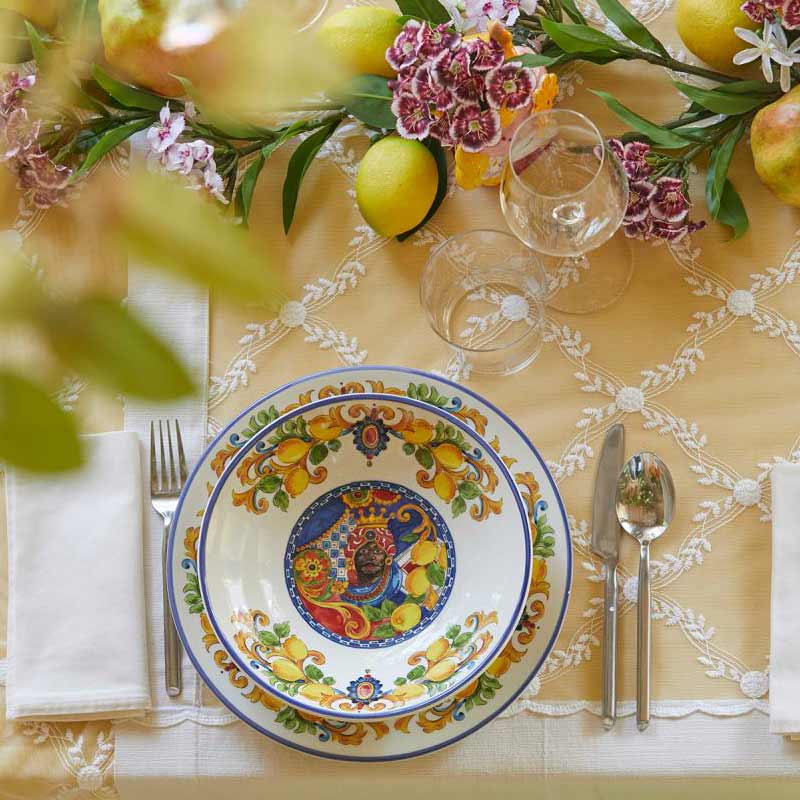 Edg - Piatto Caltagirone fondo Lui D. 29cm | Rohome