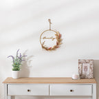 Decorazione murale in metallo con fiore e scritta Welcome  | rohome
