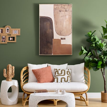Tela astratta dipinta ed incorniciata 116x75cm| Rohome