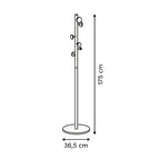 Appendiabiti in legno, acciaio e marmo h.175cm | rohome