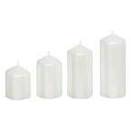 Set 4 Candele bianche satinate | Rohome