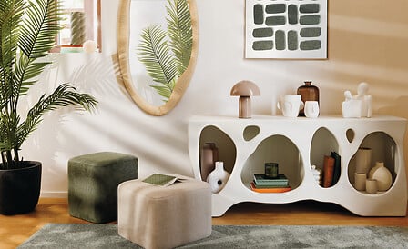 Pouf 2 in 1 colore grigio e verde | Rohome