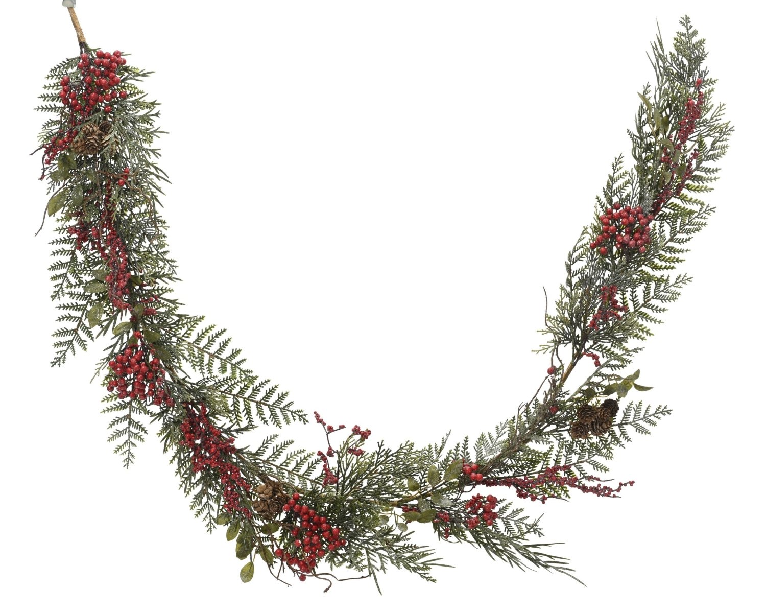 Festone natalizio glitter con frutti di bosco | rohome | Rohome