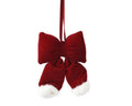 Fiocco in velluto colore rosso con bordo in pelliccia grande | rohome | Rohome