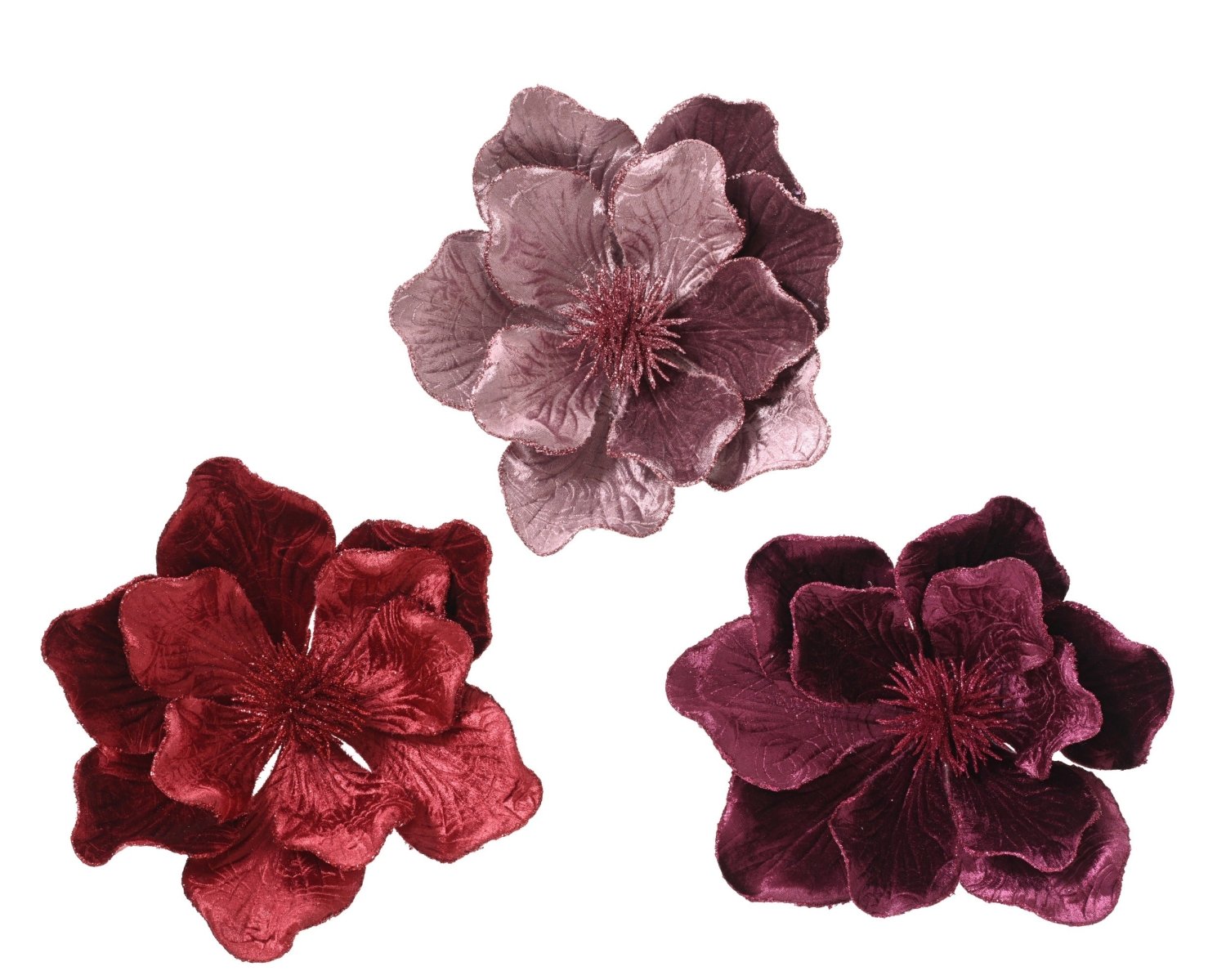 Fiore natalizio decorativo con clip | rohome | Rohome
