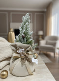 Fiori di Lena - Alberello natalizio profumato con base in velluto beige h40 | Rohome | Rohome