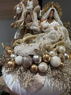 Fiori di Lena - Natività con base in velluto beige | Rohome | Rohome