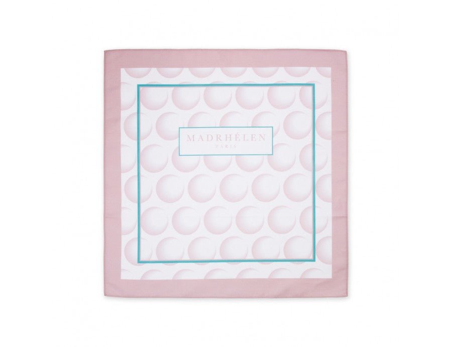 Foulard 50x50 bubble rosa e verde| Rohome | Rohome