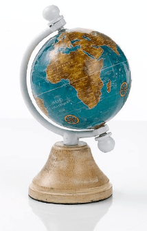 Globo mappamondo piccolo turchese h.9cm | Rohome | Rohome