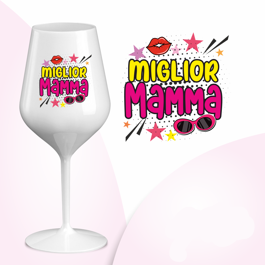 Calice in plastica personalizzato Miglior Mamma | Rohome