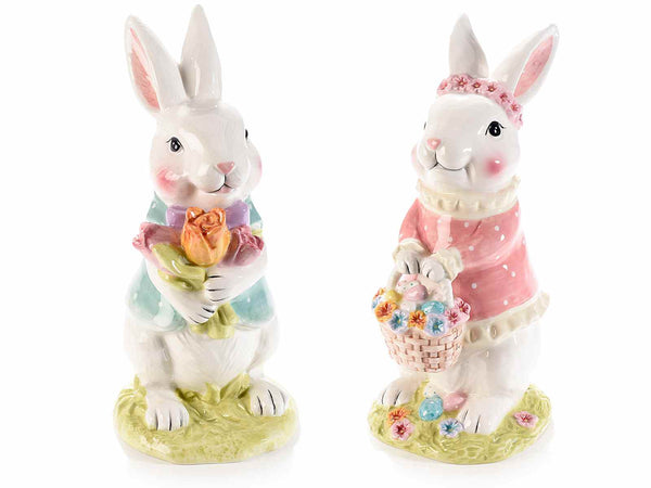 Ceramic Easter rabbit figurine | rohome
