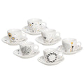 Set 6 tazzine caffe' colorate goldy | rohome
