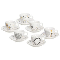Set 6 tazzine caffe' colorate goldy | rohome