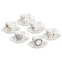 Set 6 tazzine caffe' colorate goldy | rohome