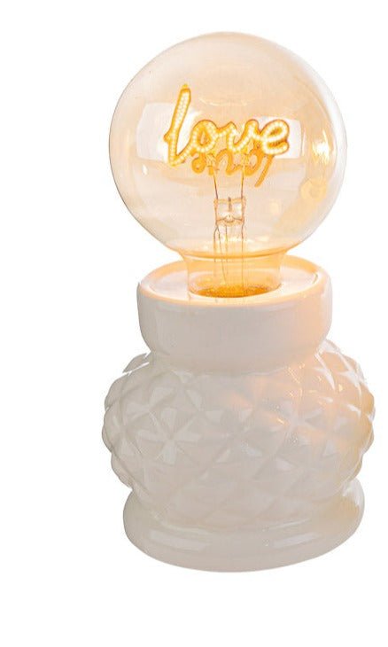 Lampada da tavolo con lampadina love | rohome