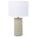 Lampada da tavolo in ceramica rombi verde light grande | rohome | Rohome