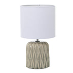 Lampada da tavolo in ceramica rombi verde light| rohome - Rohome