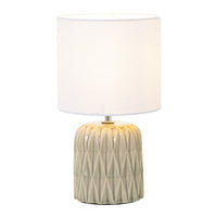 Lampada da tavolo in ceramica rombi verde light| rohome - Rohome