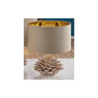Melaverde - dove gray dahlia table lamp | rohome