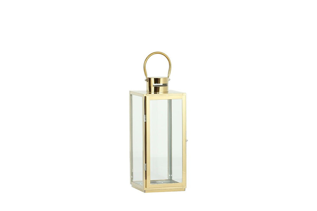 Lanterna in metallo colore oro e vetro | rohome | Rohome